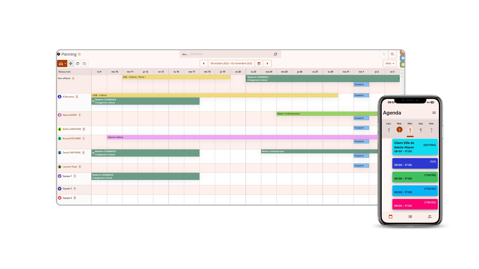 Logiciel de planning et de suivi d'activité