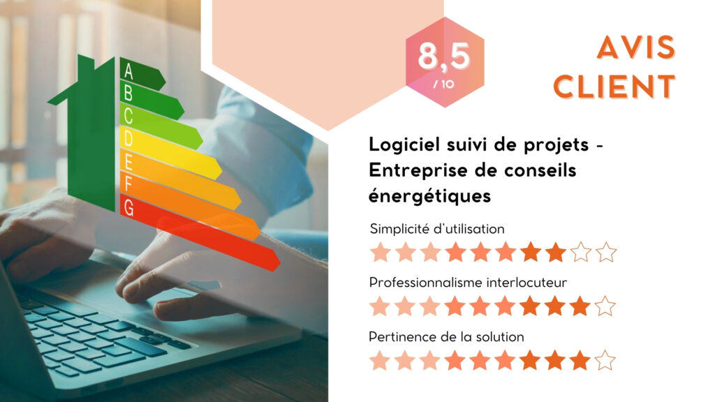 Logiciel suivi de projets - Entreprise de conseils énergétiques